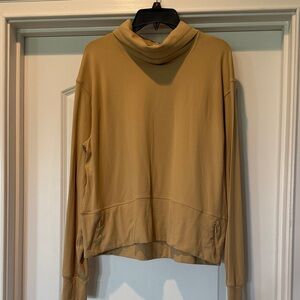 Lululemon Tan Cowl Neck Long Sleeve Top